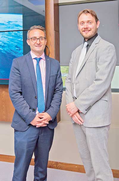 (From L to R) Jonathan Worrell, Senior Business Development Manager & David Stevens,  Integrity & Law Manager ICAEW.