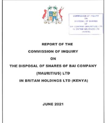Le rapport de la commission d’enquête sur Britam Holdings Ltd (Kenya) a été déposé au Parlement le mardi 27 juillet.