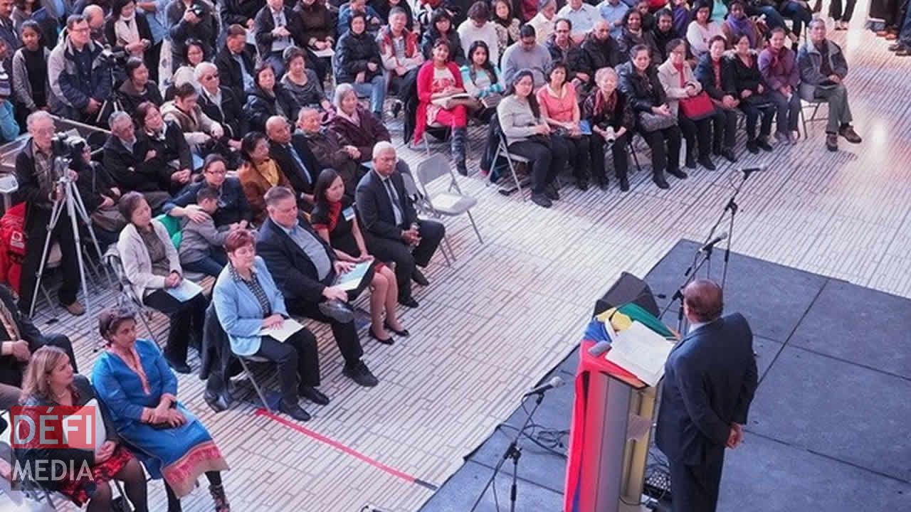 Les Mauriciens se sont rassemblés au Toronto City Hall le 12 mars.