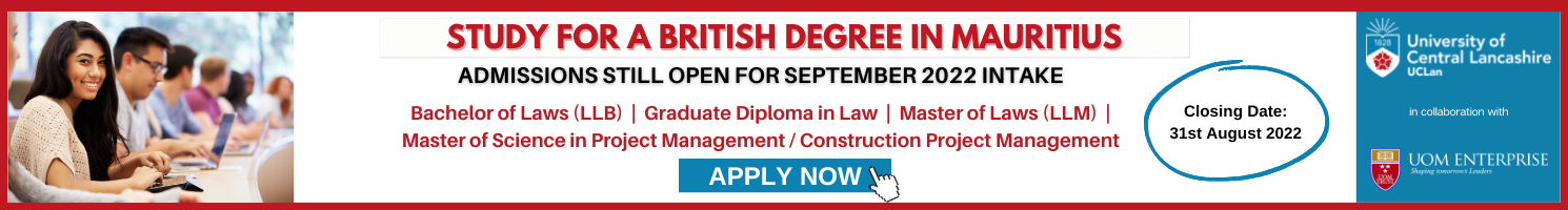 Study for a british degree in Mauritius