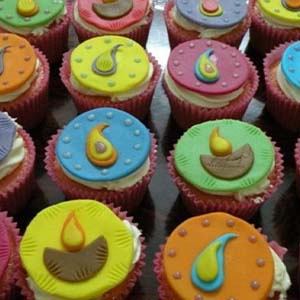 Les Divali Cupcakes faits par Kovila Lutchuman Jaymangul. 