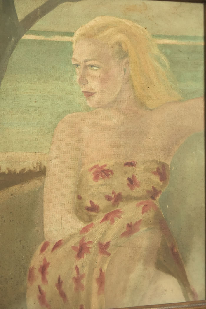 Le portrait de Blanche Labat, une amie de Robert Edward Hart peint par Pierre Gaureau.