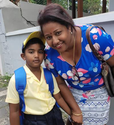 Kaaviyan and his mum Devi