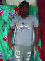 Zaahir Aukin a eu le tendon et des veines du pied sectionnés.