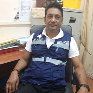 Krishnadeo Boodia est ambulancier depuis 14 ans.
