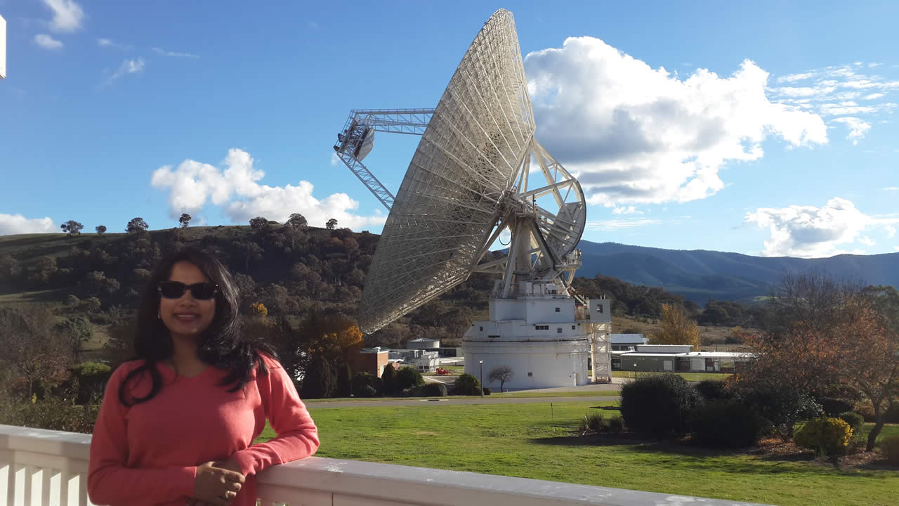 At the Canberra Deep Space Communication Complex.