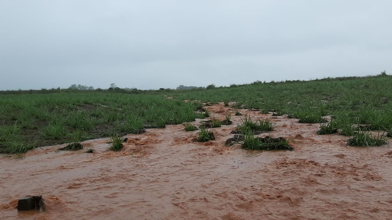 Pluies torrentielles : des torrents d’eau boueuse envahissent des routes à Albion et Gros Cailloux