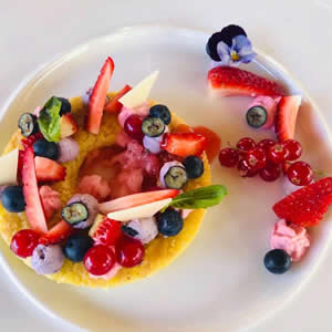 Un Red fruit garden en dessert.