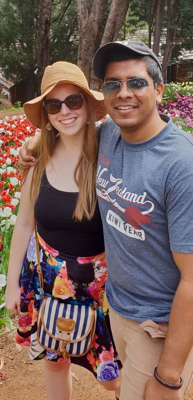 Nikhilesh et Jess au Tulip Festival.