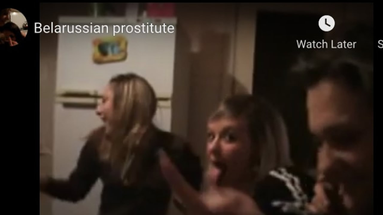 Capture d'écran d'une vidéo montrant les Biélorusses faisant la fête.