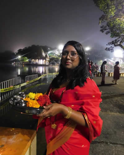 Diviashnee Panchoory Juhull s’est rendue au Ganga Talao  le mardi 14 février.