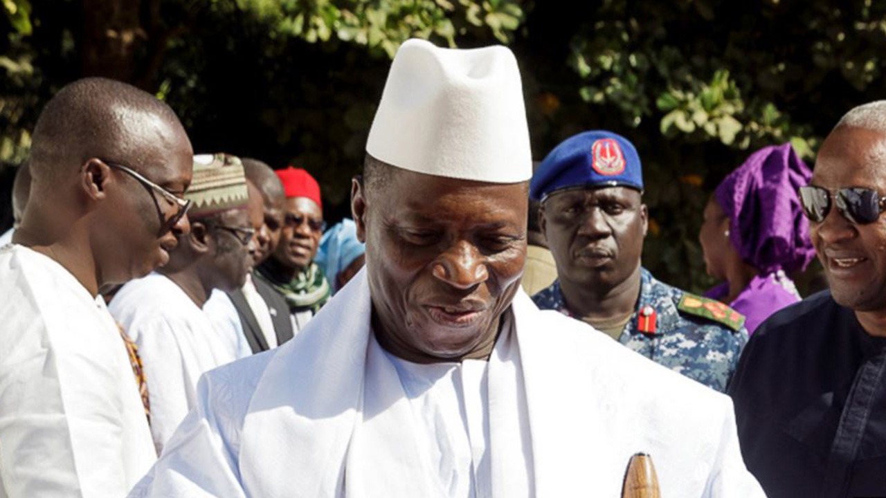 Yahya Jammeh à Banjul, en Gambie, le 13 janvier 2017