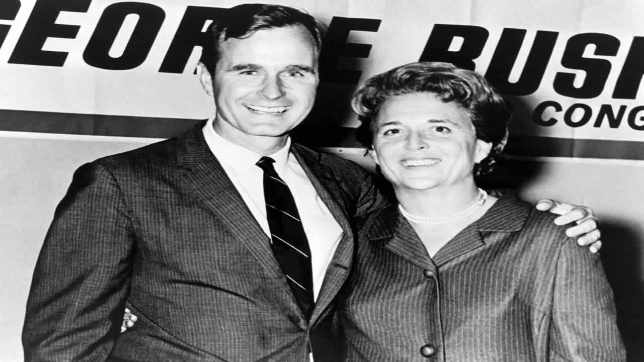 George Bush et son épouse
