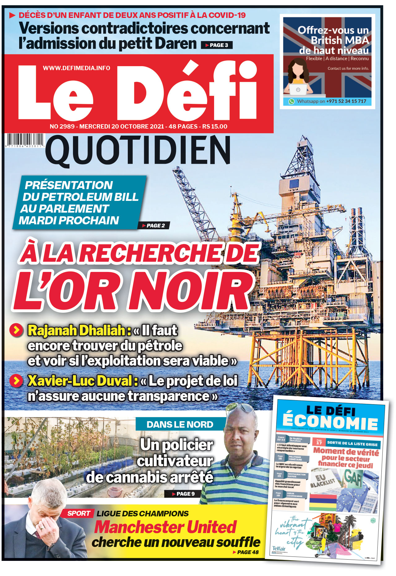 Quotidien 20 Octobre 2021