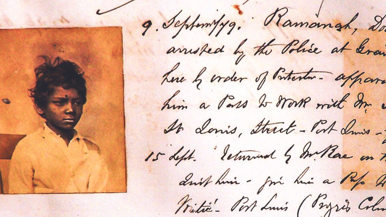 Ramsamy Ramen, âgé de 12 ans, a été arrêté en tant que vagabond le 21 mai 1880.