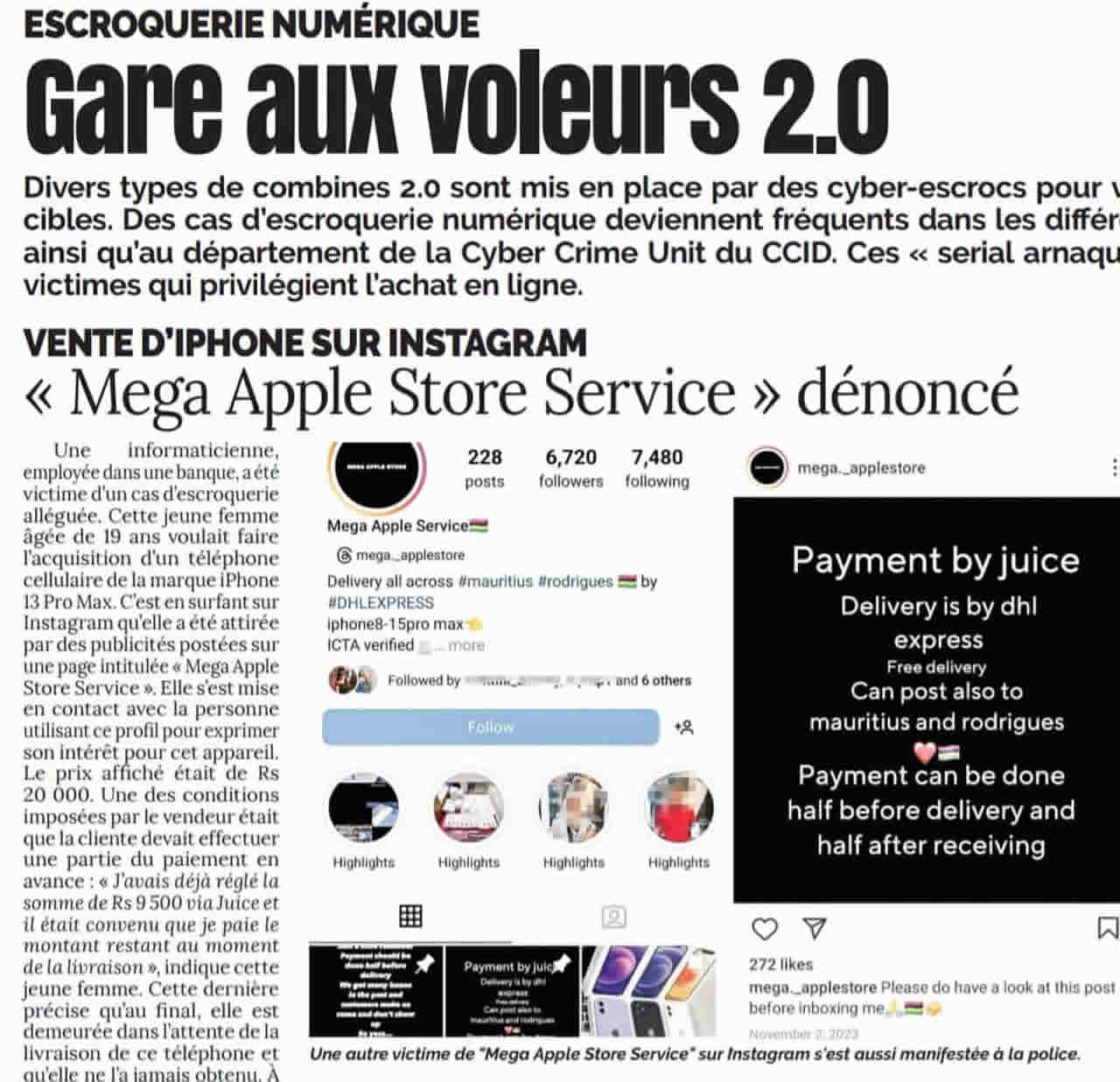 En mars dernier, Le Défi Plus avait exposé la combine de « Mega Apple Store Service »