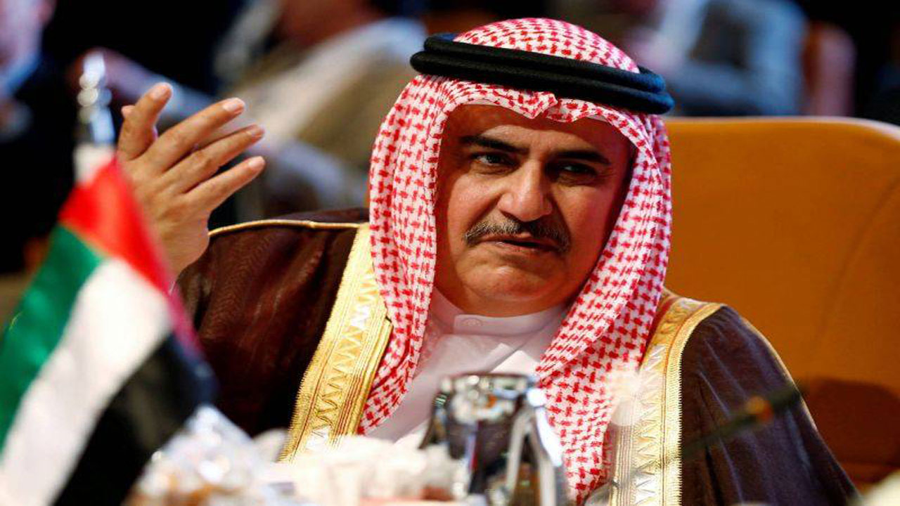Le cheikh Khaled ben Ahmed al-Khalifa, ministre des Affaires étrangères du Bahreïn