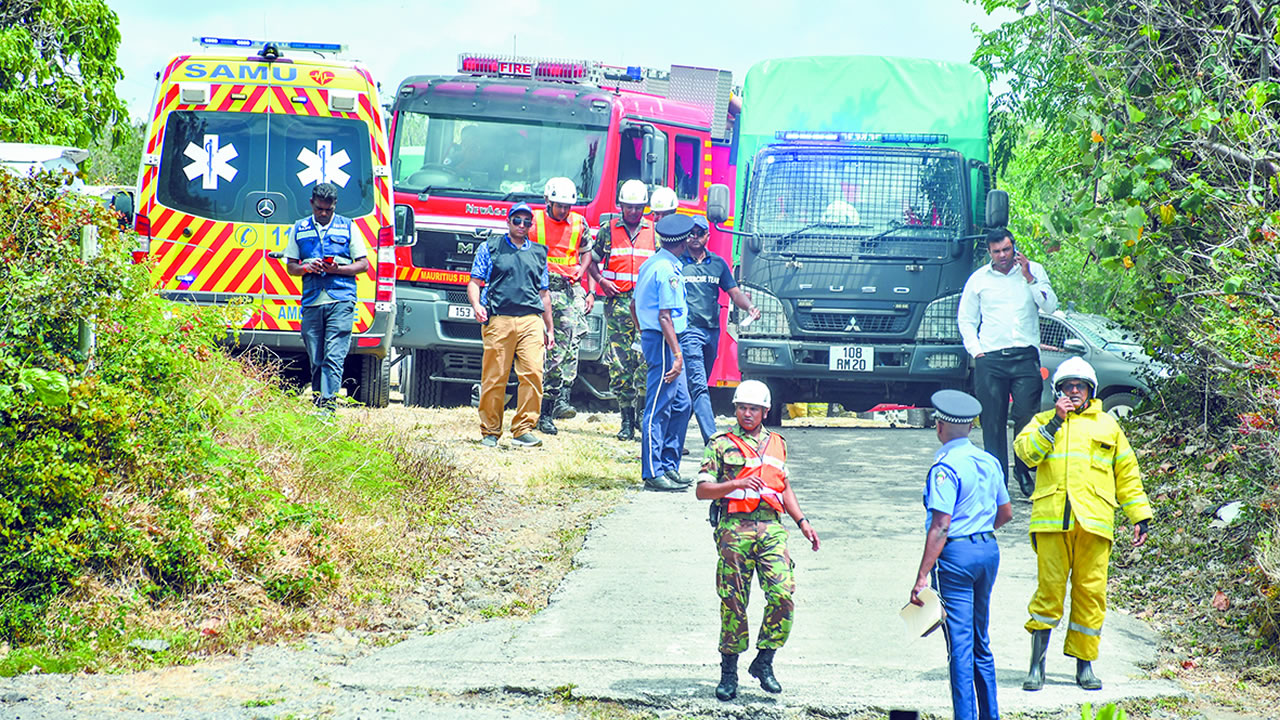 Forte mobilisation policière pour sécuriser les lieux et faciliter le travail des équipes médicales.