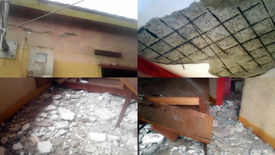 Le crépissage du toit de leur maison s’effondre : une famille contrainte de dormir sous une tente
