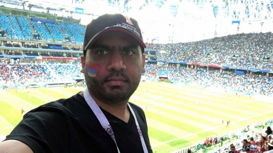 Samade Jhummun vit la Coupe du monde en Russie