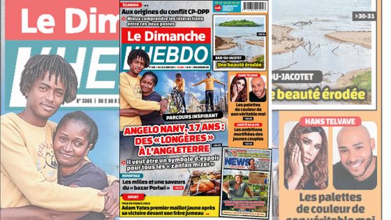 Voici la Une de Le Dimanche/L'Hebdo de ce Dimanche 02 Juillet 2023