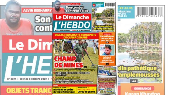 Voici la Une de Le Dimanche/L'Hebdo de ce dimanche 02 Octobre 2022