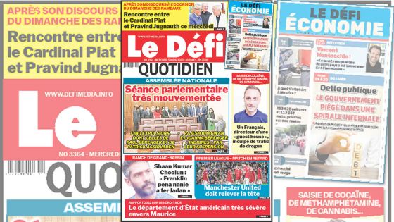 Voici la une du Défi Quotidien de ce Mercredi 05 Mars 2023