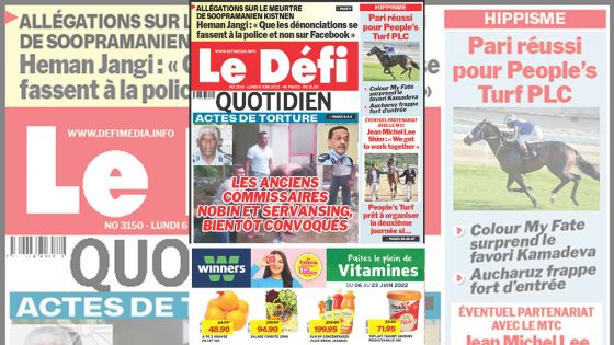 Voici la une du Défi Quotidien de ce lundi 06 Juin 2022