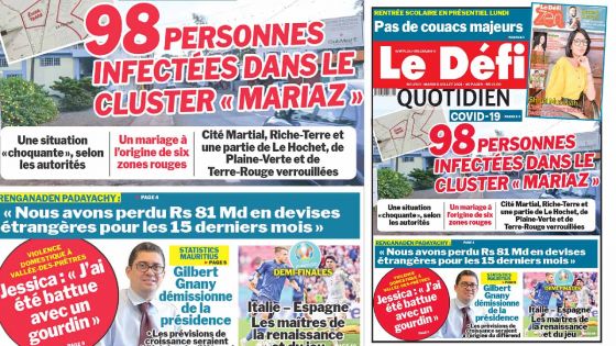 Voici la Une du Défi Quotidien de ce mardi 06 juillet 2021