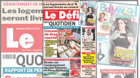 Voici la une du Défi Quotidien de ce Jeudi 06 juillet 2023