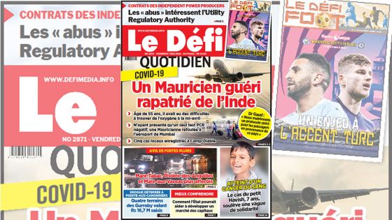 Voici la Une du Défi Quotidien de ce vendredi 07 mai 2021