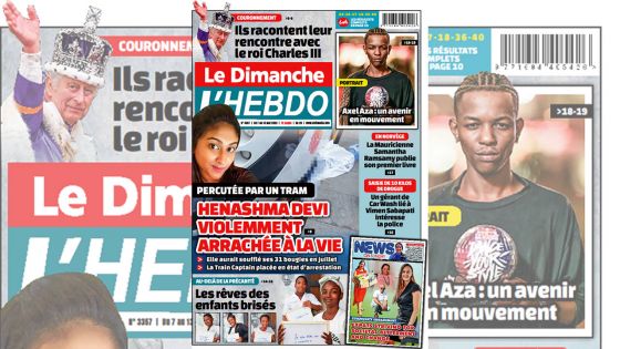 Voici la Une de Le Dimanche/L'Hebdo de ce Dimanche 07 Mai 2023