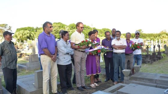 Fête du Travail : dépôt de gerbes du MMM au cimetière de Bigara 