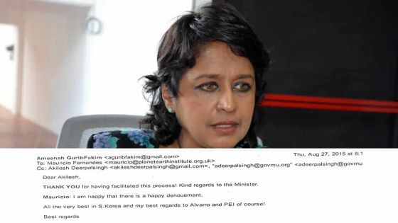Affaire Sobrinho : Ameenah Gurib-Fakim au centre des emails échangés