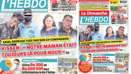 Voici la Une de Le Dimanche/L'Hebdo de ce dimanche 08 Août 2021