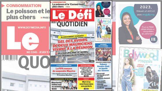 Voici la une du Défi Quotidien de ce Jeudi 09 Mars 2023