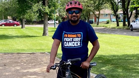 Au Canada : Frédéric Marivel pédale contre le cancer
