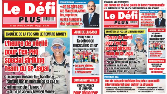 Voici la Une du Défi Plus de ce Samedi 09 Août 2025