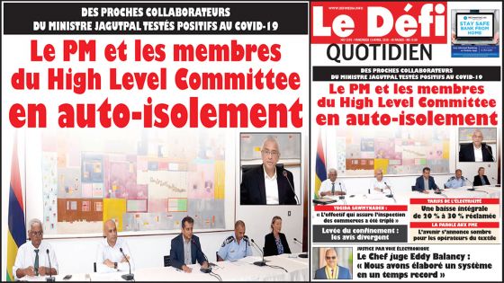 Voici la Une du Defi Quotidien de ce vendredi 10 avril 2020