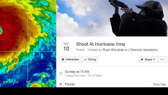[Insolite] États-Unis : Des internautes veulent tirer sur l'ouragan Irma pour l’effrayer !