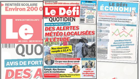 Voici la une du Défi Quotidien de ce mercredi 11 Janvier 2023