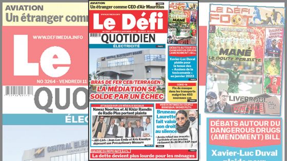 Voici la une du Défi Quotidien de ce vendredi 11 Novembre 2022