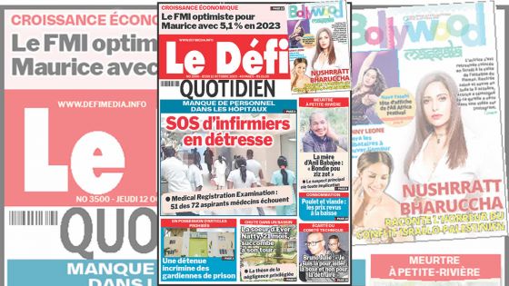 Voici la une du Défi Quotidien de ce Jeudi 12 Octobre 2023