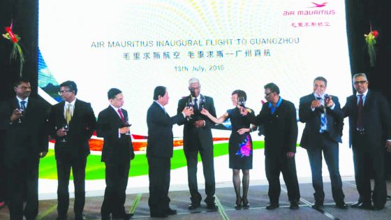 Vol sur Guangzhou: Air Mauritius inaugure une desserte hebdomadaire