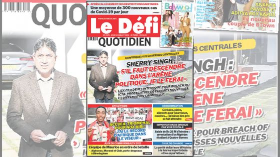 Voici la une du Défi Quotidien de ce jeudi 14 Juillet 2022