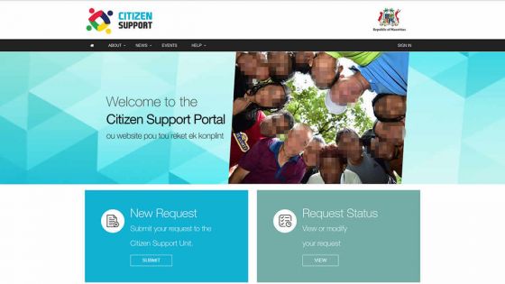 Le portail de la Citizen Support Unit hors service  