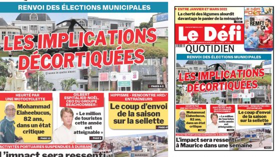 Voici la une du Défi Quotidien de ce vendredi 15 avril 2022