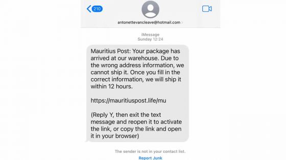 Arnaque via faux sms de la Mauritius Post : un lien frauduleux coûte Rs 16 000 à une victime