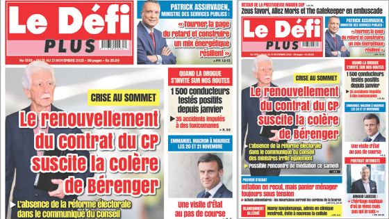 Voici la Une du Défi Plus de ce Samedi 15 Novembre 2025