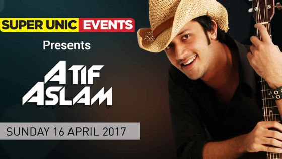 Atif Aslam en concert à Maurice le dimanche 16 avril